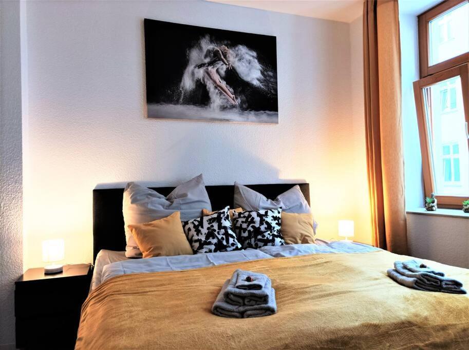 Modernes Apartment Mit Balkon Magdeburg Bagian luar foto